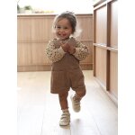 Salopette courte bb en velours ctel noix de pcan