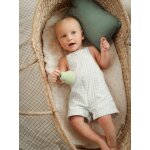 Salopette courte b�b� vichy bleu / vert