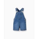 Salopette courte en jean avec poches bleu