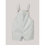 Salopette courte ray�e rayure vert / bleu