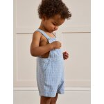 Salopette courte vichy b�b� vichy bleu