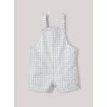 Salopette courte vichy b�b� vichy bleu / vert