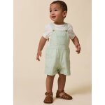 Salopette courte vichy b�b� vichy vert