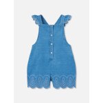 Salopette fille denim bleu