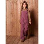 Salopette fille large velours effet molleton mauve