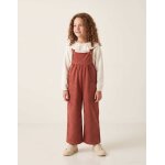 Salopette � jambe large en maille interlock avec poches marron