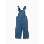 Salopette en jean large � ourlets effiloch�s bleu