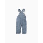 Salopette en jean � rayures avec poches bleu