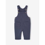 Salopette naissance en molleton bleu chin