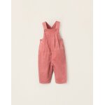 Salopette en velours c�tel� rose