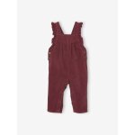 Salopette  volants bb en velours prune