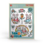 Sam et julia - maison des souris autocollants tatouages multicolor