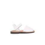 Sandales avarcas cuir nappa et  scratch blanc