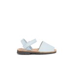 Sandales avarcas cuir nappa et  scratch ciel clair