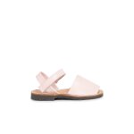 Sandales avarcas cuir nappa et  scratch rose