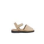 Sandales avarcas nubuck À scratch pour enfant beige Sandales avarcas nubuck À scratch pour enfant beige