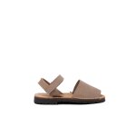 Sandales avarcas nubuck � scratch pour enfant taupe