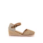 Sandales compens�es fille synth�tique boucle brown