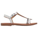 Sandales cuir bada blanc argent