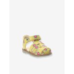 Sandales cuir b�b� nonosti iconique nonorally jaune flower