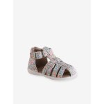 Sandales cuir bb premiers pas blanc imprim