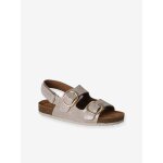 Sandales cuir � boucles or