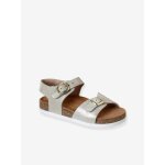 Sandales cuir boucles or