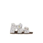 Sandales en cuir avec boucle et scratch bea blanc