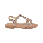 Sandales en cuir  brides argent beige