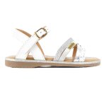 Sandales en cuir À brides blanc Sandales en cuir À brides blanc