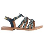 Sandales en cuir  brides marine