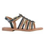 Sandales en cuir  brides marine