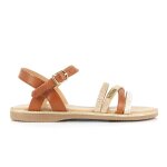 Sandales en cuir  brides marron