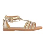 Sandales en cuir  brides platinium