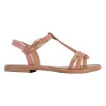 Sandales en cuir À brides rose Sandales en cuir À brides rose