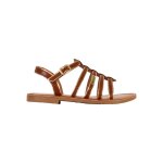 Sandales en cuir  brides tan
