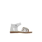 Sandales en cuir avec cerises appliques lepaz blanc