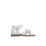 Sandales en cuir avec coeur appliqus firun blanc