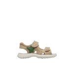 Sandales en cuir avec �toile dock beige -