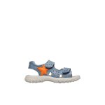 Sandales en cuir avec �toile dock c�leste - orange