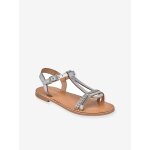 Sandales cuir fille badou par m. belarbi argent