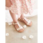 Sandales cuir fille light gold