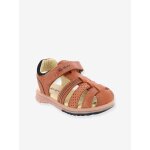 Sandales cuir garon platinium camel