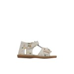 Sandales en cuir avec imprim citrons quarzo blanc crme