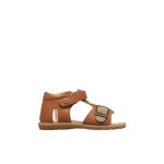 Sandales en cuir quarzo cognac -