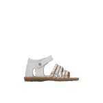 Sandales en cuir rubino blanc