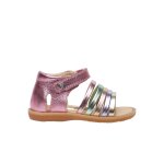 Sandales en cuir rubino rose