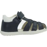 Sandales en cuir � scratch bleu