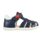 Sandales en cuir  scratch marine