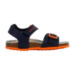 Sandales en cuir  scratch navy orange sombre